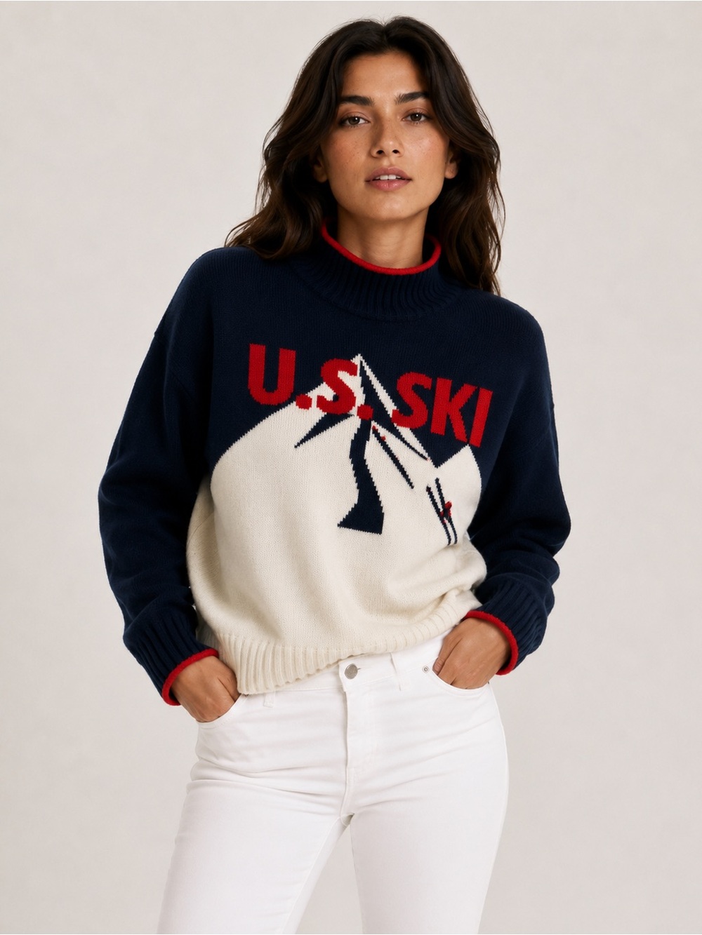 J.Crew U.S. Ski & Snowboard graphic Rollneck™ sweater in vintage